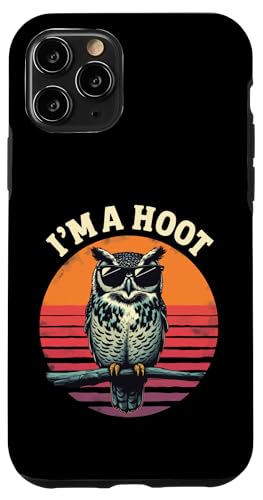 I'm a Hoot Lustiger Spruch Eule Vogel Retro Vintage Hülle für iPhone 11 Pro von Funny Owl Meme Bird Pun Sarcastic Joke I'm A Hoot