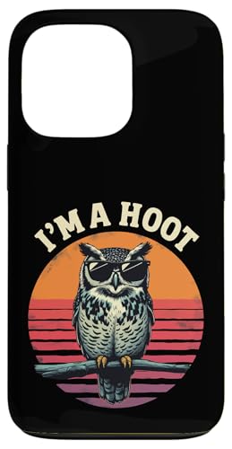 I'm a Hoot Lustiger Spruch Eule Vogel Retro Vintage Hülle für iPhone 13 Pro von Funny Owl Meme Bird Pun Sarcastic Joke I'm A Hoot