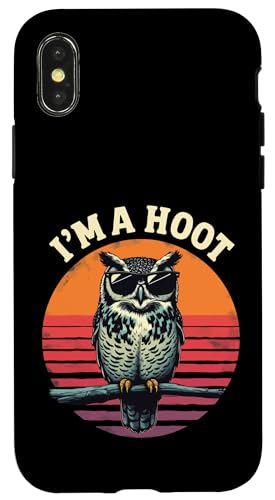 I'm a Hoot Lustiger Spruch Eule Vogel Retro Vintage Hülle für iPhone X/XS I'm a Hoot Lustiger Spruch Eule Vogel Retro Vintage Hülle für iPhone X/XS von Funny Owl Meme Bird Pun Sarcastic Joke I'm A Hoot