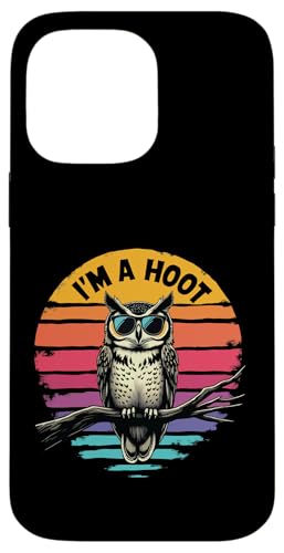I'm a Hoot Lustiger Spruch Eule Vogel Retro Vintage Humor Hülle für iPhone 14 Pro Max I'm a Hoot Lustiger Spruch Eule Vogel Retro Vintage Humor Hülle für iPhone 14 Pro Max von Funny Owl Meme Bird Pun Sarcastic Joke I'm A Hoot
