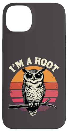 I'm a Hoot Lustiger Spruch Eule Vogel Retro Vintage Humorvoll Hülle für iPhone 14 Plus von Funny Owl Meme Bird Pun Sarcastic Joke I'm A Hoot