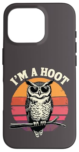 I'm a Hoot Lustiger Spruch Eule Vogel Retro Vintage Humorvoll Hülle für iPhone 16 Pro I'm a Hoot Lustiger Spruch Eule Vogel Retro Vintage Humorvoll Hülle für iPhone 16 Pro von Funny Owl Meme Bird Pun Sarcastic Joke I'm A Hoot