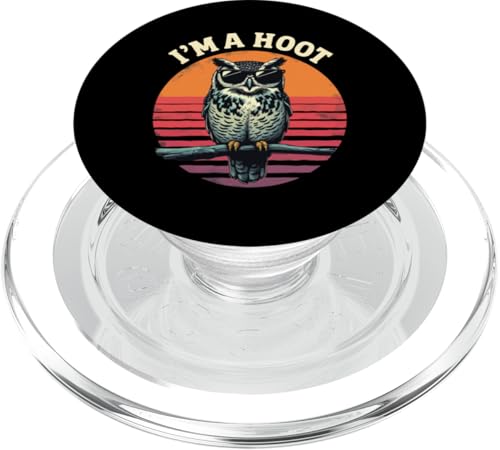 I'm a Hoot Lustiger Spruch Eule Vogel Retro Vintage PopSockets PopGrip für MagSafe I'm a Hoot Lustiger Spruch Eule Vogel Retro Vintage PopSockets PopGrip für MagSafe von Funny Owl Meme Bird Pun Sarcastic Joke I'm A Hoot