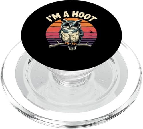 I'm a Hoot Lustiger Spruch Eule Vogel Retro Vintage Witz PopSockets PopGrip für MagSafe I'm a Hoot Lustiger Spruch Eule Vogel Retro Vintage Witz PopSockets PopGrip für MagSafe von Funny Owl Meme Bird Pun Sarcastic Joke I'm A Hoot