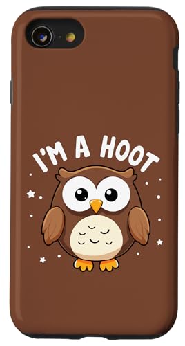 Lustiger Spruch "I'm A Hoot" mit Eulenmotiv Hülle für iPhone SE (2020) / 7 / 8 von Funny Owl Meme Bird Pun Sarcastic Joke I'm A Hoot