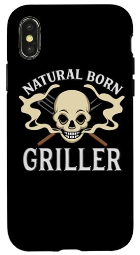 Natural Born Griller Barbecue Lustiger Grillmaster Hülle für iPhone X/XS von Funny Pitmaster Gifts