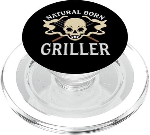 Natural Born Griller Barbecue Lustiger Grillmaster PopSockets PopGrip für MagSafe von Funny Pitmaster Gifts