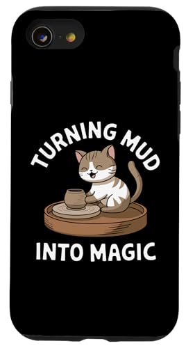Cute Pottery Cat Fun Potter Hülle für iPhone SE (2020) / 7 / 8 von Funny Pottery Passion Handmade Ceramics