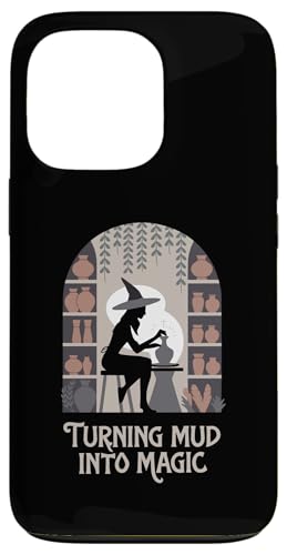 Turn Mud into Magic Funny Pottery Witch Hülle für iPhone 13 Pro von Funny Pottery Passion Handmade Ceramics