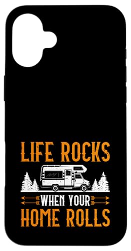 Das Leben rockt, wenn Ihr Zuhause rollt, Camping Camper Wohnmobil Hülle für iPhone 16 Plus Das Leben rockt, wenn Ihr Zuhause rollt, Camping Camper Wohnmobil Hülle für iPhone 16 Plus von Funny RV Camping Gifts