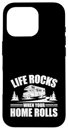 Das Leben rockt, wenn Ihr Zuhause rollt, Camping Camper Wohnmobil Hülle für iPhone 16 Pro von Funny RV Camping Gifts