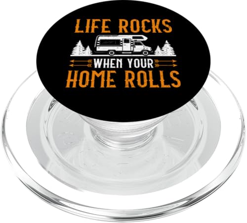 Das Leben rockt, wenn Ihr Zuhause rollt, Camping Camper Wohnmobil PopSockets PopGrip für MagSafe Das Leben rockt, wenn Ihr Zuhause rollt, Camping Camper Wohnmobil PopSockets PopGrip für MagSafe von Funny RV Camping Gifts