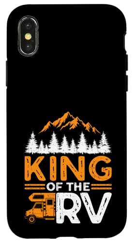 King of the RV Vintage Camping Camper Wohnmobil Hülle für iPhone X/XS von Funny RV Camping Gifts