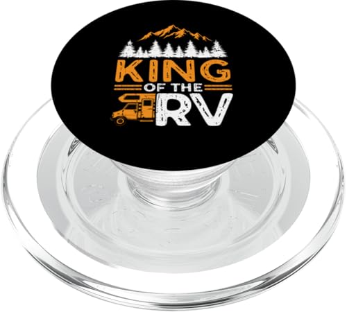 King of the RV Vintage Camping Camper Wohnmobil PopSockets PopGrip für MagSafe King of the RV Vintage Camping Camper Wohnmobil PopSockets PopGrip für MagSafe von Funny RV Camping Gifts