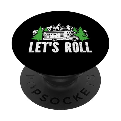 Let's Roll Vintage Camping Camper Wohnmobil PopSockets Klebender PopGrip Let's Roll Vintage Camping Camper Wohnmobil PopSockets Klebender PopGrip von Funny RV Camping Gifts