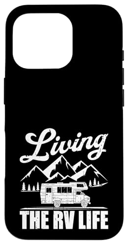 Living The RV Life Vintage Camping Camper Wohnmobil Hülle für iPhone 16 Pro von Funny RV Camping Gifts