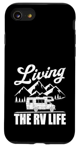 Living The RV Life Vintage Camping Camper Wohnmobil Hülle für iPhone SE (2020) / 7 / 8 von Funny RV Camping Gifts