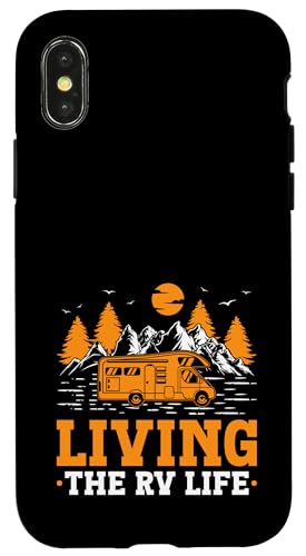 Living the RV Life Camping Camper Wohnmobil Hülle für iPhone X/XS von Funny RV Camping Gifts