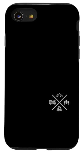 RV Lagerfeuer Berge Tasche Camping Camper Wohnmobil Hülle für iPhone SE (2020) / 7 / 8 von Funny RV Camping Gifts