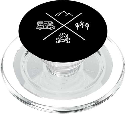RV Lagerfeuer Berge Tasche Camping Camper Wohnmobil PopSockets PopGrip für MagSafe RV Lagerfeuer Berge Tasche Camping Camper Wohnmobil PopSockets PopGrip für MagSafe von Funny RV Camping Gifts