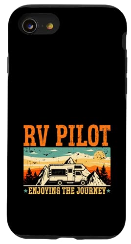 RV Pilot Enjoying Journey Retro Camping Camper Wohnmobil Hülle für iPhone SE (2020) / 7 / 8 von Funny RV Camping Gifts