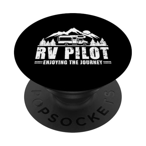 RV Pilot Enjoying Journey Vintage Camping Camper Wohnmobil PopSockets Klebender PopGrip von Funny RV Camping Gifts