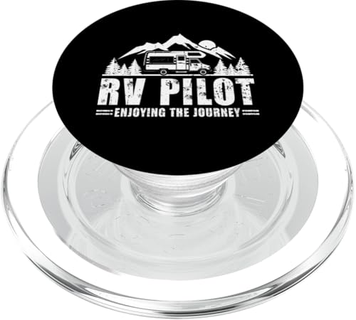 RV Pilot Enjoying Journey Vintage Camping Camper Wohnmobil PopSockets PopGrip für MagSafe von Funny RV Camping Gifts
