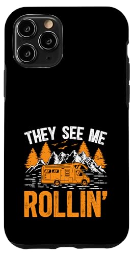 They see me Rollin' Vintage Camping Camper Wohnmobil Hülle für iPhone 11 Pro von Funny RV Camping Gifts