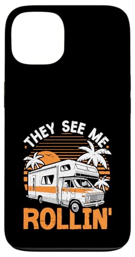 They see me Rollin' Vintage Camping Camper Wohnmobil Hülle für iPhone 13 von Funny RV Camping Gifts