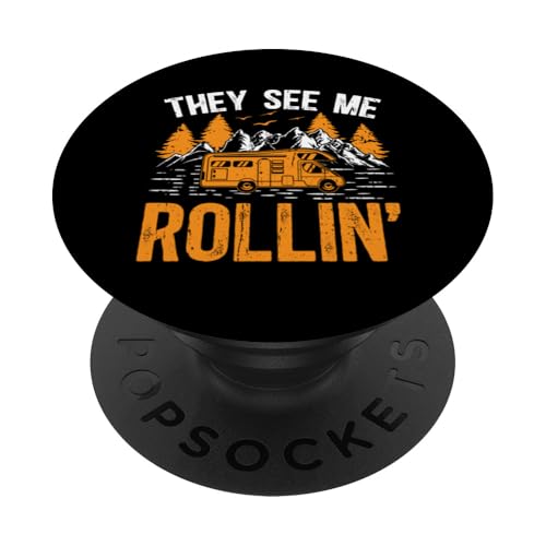 They see me Rollin' Vintage Camping Camper Wohnmobil PopSockets Klebender PopGrip They see me Rollin' Vintage Camping Camper Wohnmobil PopSockets Klebender PopGrip von Funny RV Camping Gifts