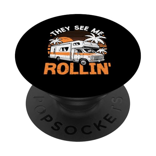 They see me Rollin' Vintage Camping Camper Wohnmobil PopSockets Klebender PopGrip They see me Rollin' Vintage Camping Camper Wohnmobil PopSockets Klebender PopGrip von Funny RV Camping Gifts