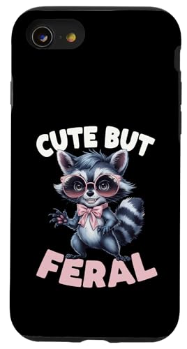 Süßes, aber wilder lustiger Waschbär Sonnenbrille Hülle für iPhone SE (2020) / 7 / 8 von Funny Raccoon Cute But Feral Tee shirts