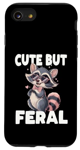 Süßes, aber wilder lustiger Waschbär Sonnenbrille Hülle für iPhone SE (2020) / 7 / 8 von Funny Raccoon Cute But Feral Tee shirts