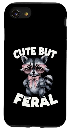 Süßes, aber wilder lustiger Waschbär Sonnenbrille Hülle für iPhone SE (2020) / 7 / 8 von Funny Raccoon Cute But Feral Tee shirts