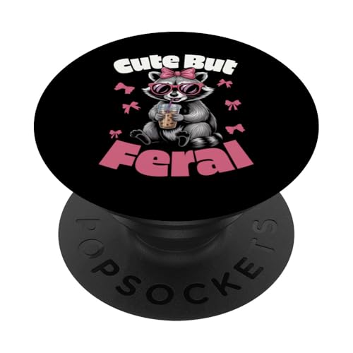 Süßes, aber wilder lustiger Waschbär Sonnenbrille PopSockets Klebender PopGrip Süßes, aber wilder lustiger Waschbär Sonnenbrille PopSockets Klebender PopGrip von Funny Raccoon Cute But Feral Tee shirts