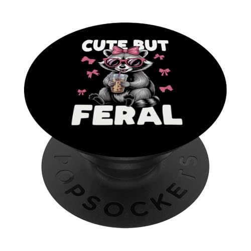 Süßes, aber wilder lustiger Waschbär Sonnenbrille PopSockets Klebender PopGrip Süßes, aber wilder lustiger Waschbär Sonnenbrille PopSockets Klebender PopGrip von Funny Raccoon Cute But Feral Tee shirts