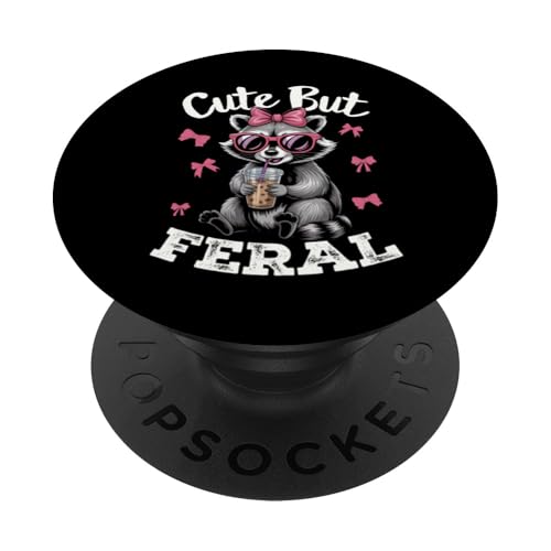 Süßes, aber wilder lustiger Waschbär Sonnenbrille PopSockets Klebender PopGrip Süßes, aber wilder lustiger Waschbär Sonnenbrille PopSockets Klebender PopGrip von Funny Raccoon Cute But Feral Tee shirts