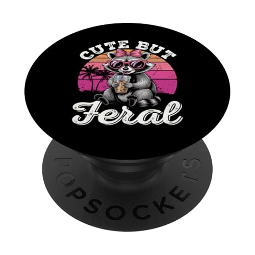 Süßes, aber wilder lustiger Waschbär Sonnenbrille PopSockets Klebender PopGrip Süßes, aber wilder lustiger Waschbär Sonnenbrille PopSockets Klebender PopGrip von Funny Raccoon Cute But Feral Tee shirts