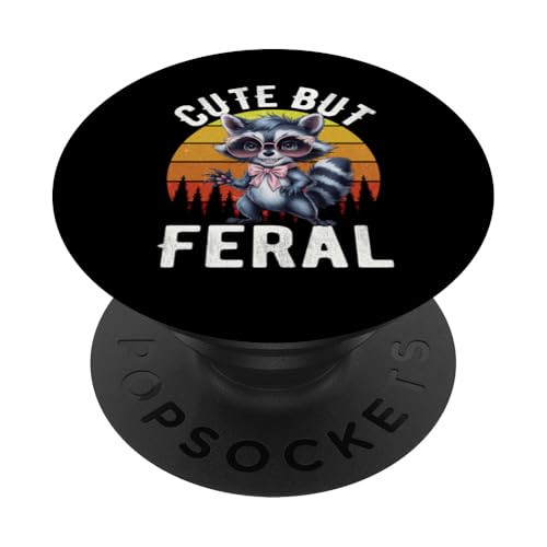 Süßes, aber wilder lustiger Waschbär Sonnenbrille PopSockets Klebender PopGrip Süßes, aber wilder lustiger Waschbär Sonnenbrille PopSockets Klebender PopGrip von Funny Raccoon Cute But Feral Tee shirts