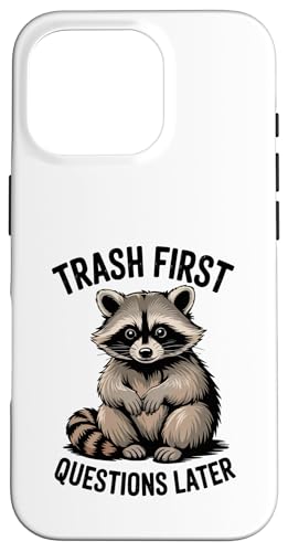 Lustiger Waschbär Meme Humor Trash Erste Fragen später Spaß Hülle für iPhone 16 Pro Lustiger Waschbär Meme Humor Trash Erste Fragen später Spaß Hülle für iPhone 16 Pro von Funny Raccoon Unhinged Meme Gifts Men Women Kids