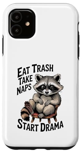 Vintage Waschbär Meme Humor Eat Trash Take Naps Start Drama Hülle für iPhone 11 Vintage Waschbär Meme Humor Eat Trash Take Naps Start Drama Hülle für iPhone 11 von Funny Raccoon Unhinged Meme Gifts Men Women Kids