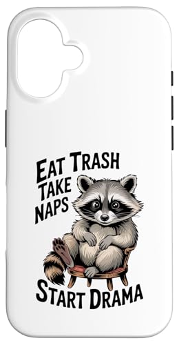 Vintage Waschbär Meme Humor Eat Trash Take Naps Start Drama Hülle für iPhone 16 Vintage Waschbär Meme Humor Eat Trash Take Naps Start Drama Hülle für iPhone 16 von Funny Raccoon Unhinged Meme Gifts Men Women Kids
