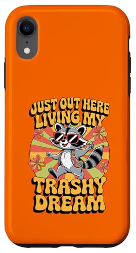 Waschbär Meme Humor Just Out Here Living My Trash Dream Retro Hülle für iPhone XR Waschbär Meme Humor Just Out Here Living My Trash Dream Retro Hülle für iPhone XR von Funny Raccoon Unhinged Meme Gifts Men Women Kids