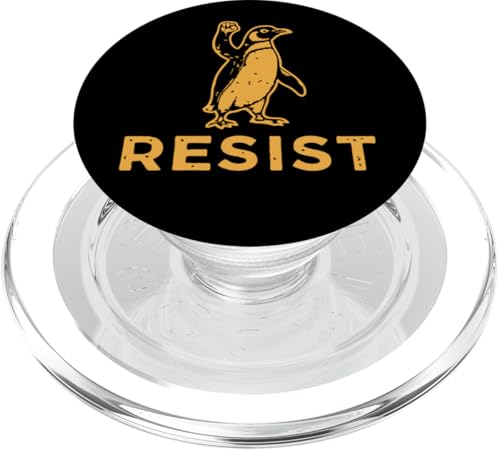 Niedlicher lustiger Pinguin – Wir stehen mit Pinguinen – RESIST Pinguin PopSockets PopGrip für MagSafe von Funny Resist We Stand With The Penguins