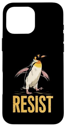 RESIST Pinguin - We Stand With Penguins - Funny Pinguin Hülle für iPhone 16 Pro Max von Funny Resist We Stand With The Penguins