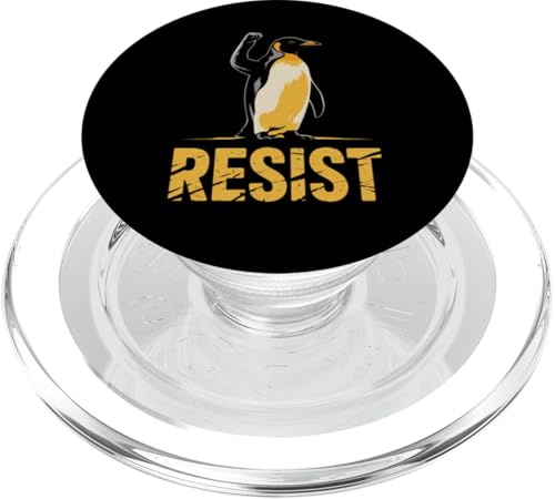 RESIST Pinguin - We Stand With Penguins - Funny PopSockets PopGrip für MagSafe von Funny Resist We Stand With The Penguins