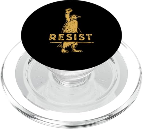 Wir stehen auf der Seite der Pinguine - RESIST Pinguin PopSockets PopGrip für MagSafe von Funny Resist We Stand With The Penguins