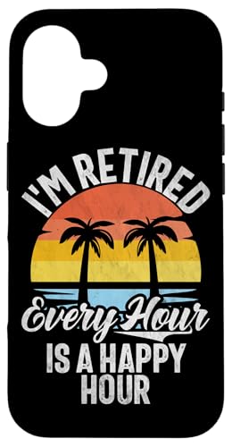 Ich bin im Ruhestand Jede Stunde ist eine Happy Hour Retro-Ruhestand Hülle für iPhone 16 Ich bin im Ruhestand Jede Stunde ist eine Happy Hour Retro-Ruhestand Hülle für iPhone 16 von Funny Retired Retirement Gifts Coworker Employee
