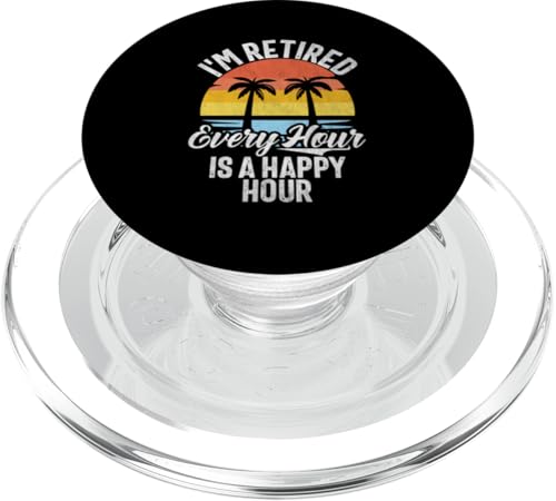 Ich bin im Ruhestand Jede Stunde ist eine Happy Hour Retro-Ruhestand PopSockets PopGrip für MagSafe Ich bin im Ruhestand Jede Stunde ist eine Happy Hour Retro-Ruhestand PopSockets PopGrip für MagSafe von Funny Retired Retirement Gifts Coworker Employee