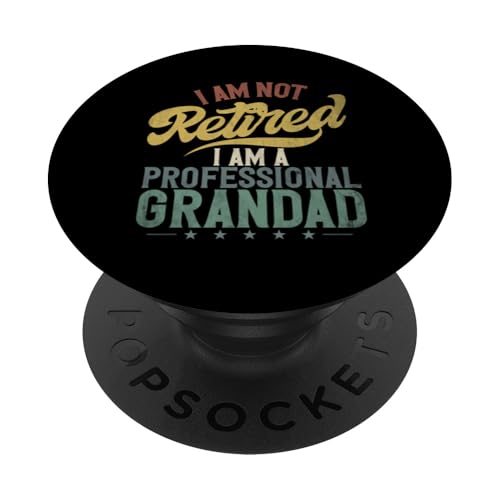 Ich bin nicht im Ruhestand, ich bin ein professioneller Opa im Ruhestand PopSockets Klebender PopGrip Ich bin nicht im Ruhestand, ich bin ein professioneller Opa im Ruhestand PopSockets Klebender PopGrip von Funny Retired Retirement Gifts Coworker Employee